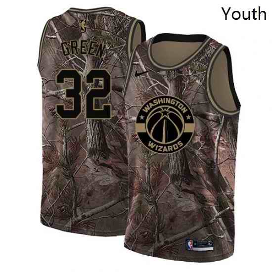 Youth Nike Washington Wizards 32 Jeff Green Swingman Camo Realtree Collection NBA Jersey